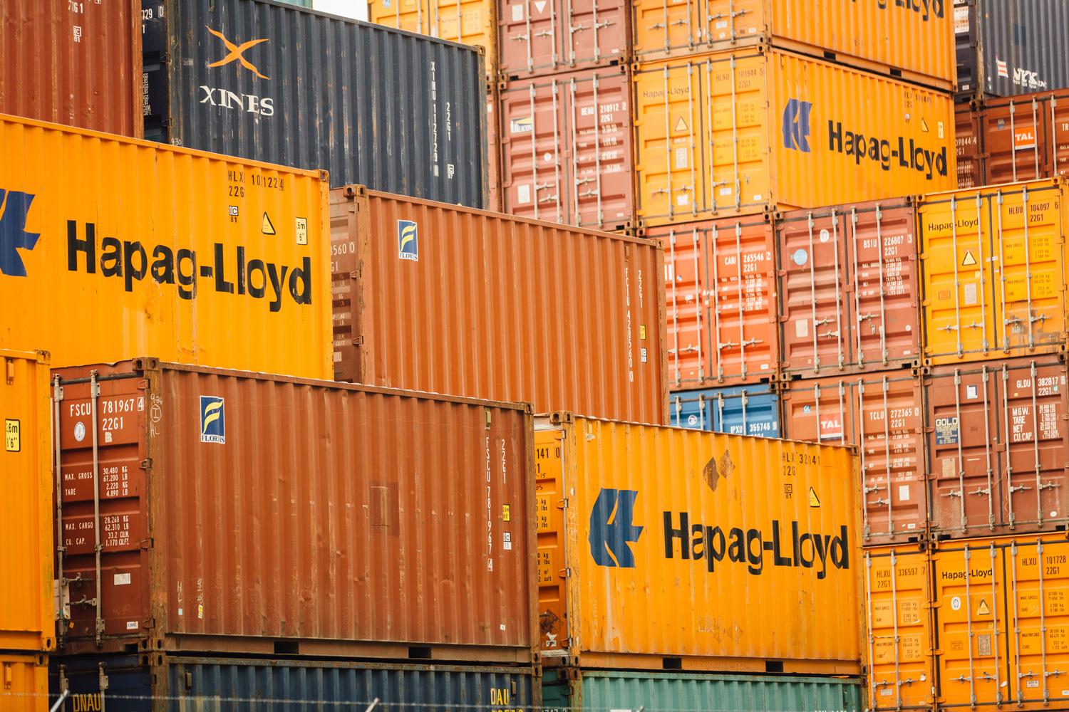 Shipping containers at the Port of Tacoma