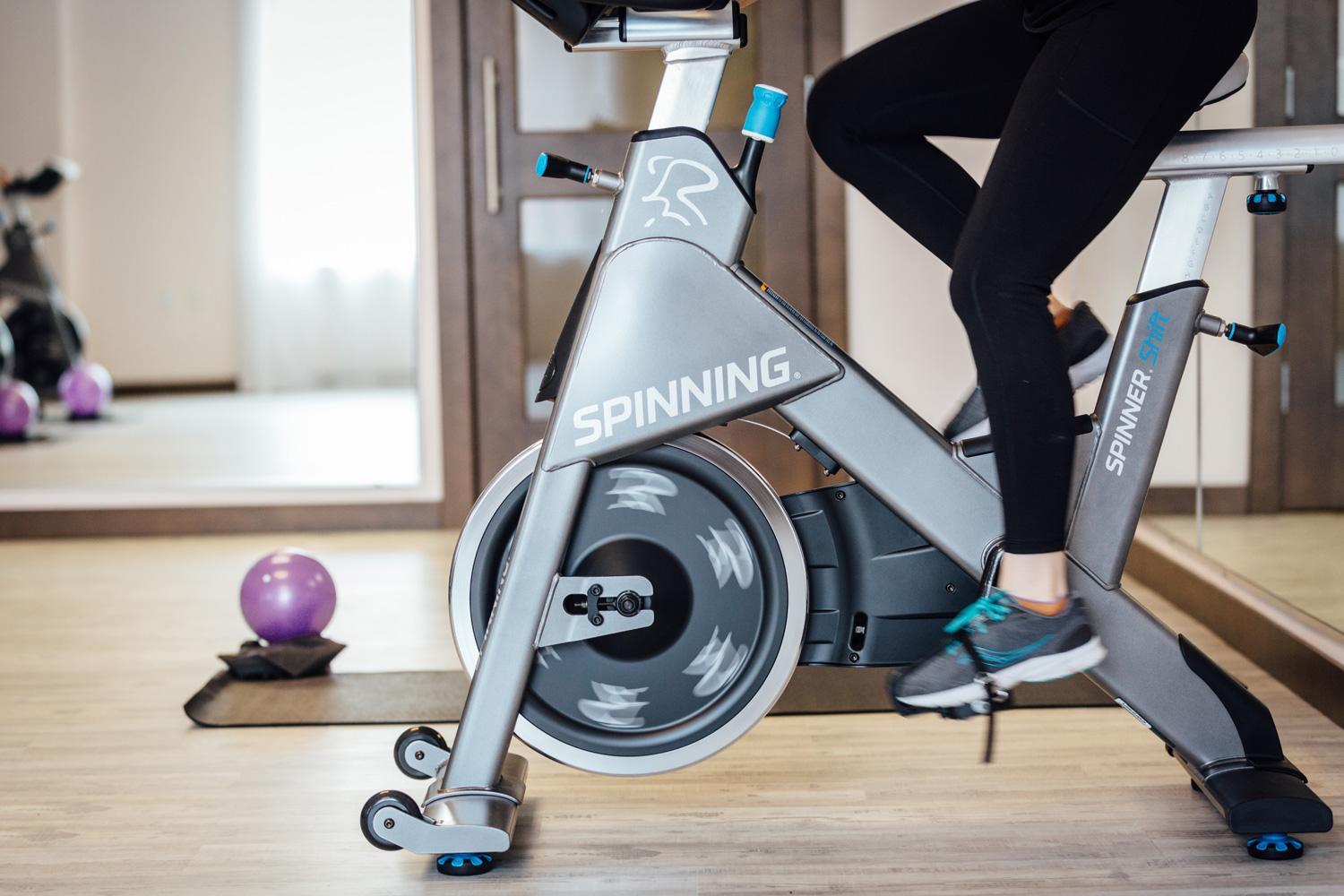 Exercise machine being used