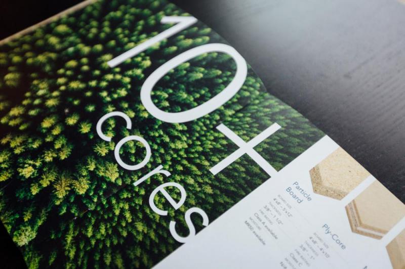 Interior spread of the KML Designer Finishes brochure